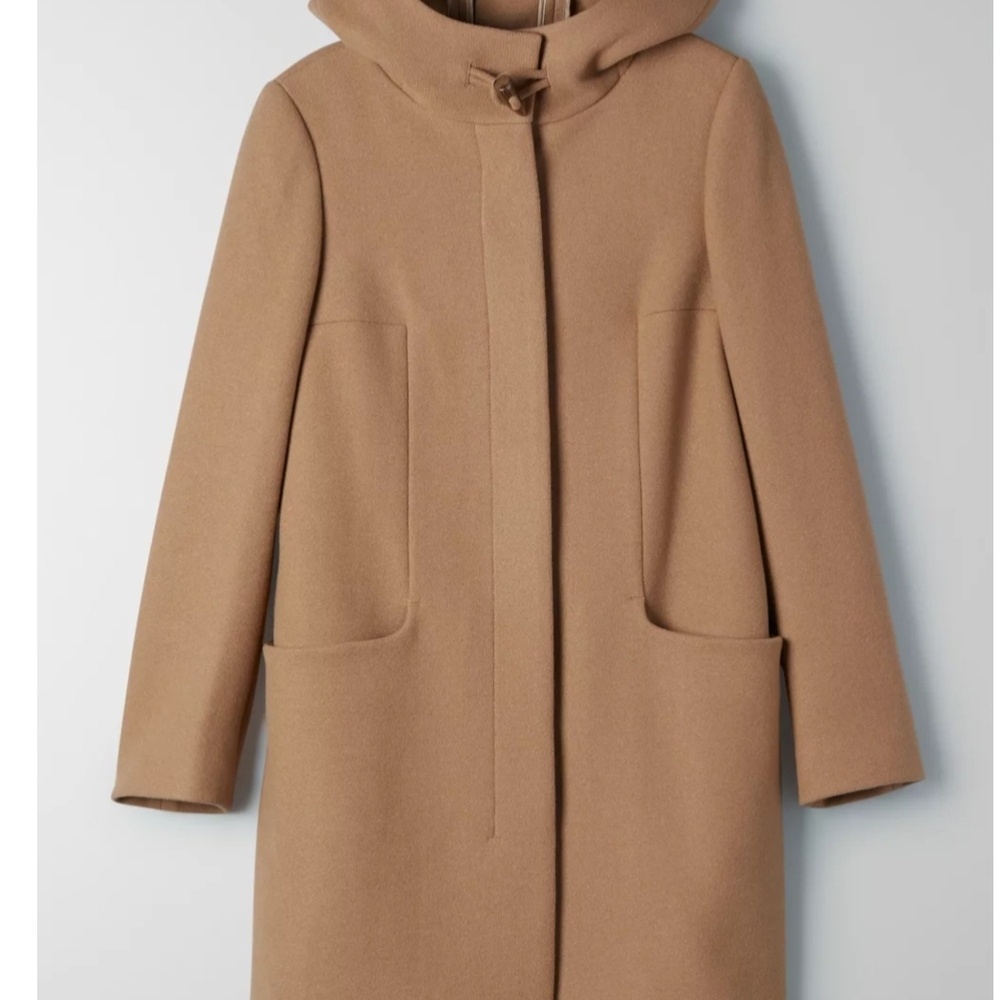 Aritzia Tan Trench Coat Minimalist Design